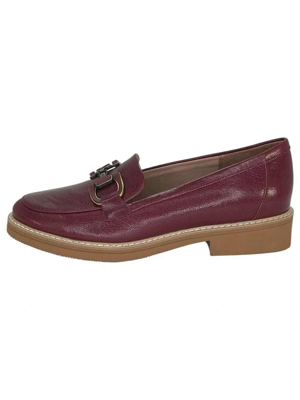 Naturalizer Theo Cranberry Leather Womens Loafers Size 5.5M